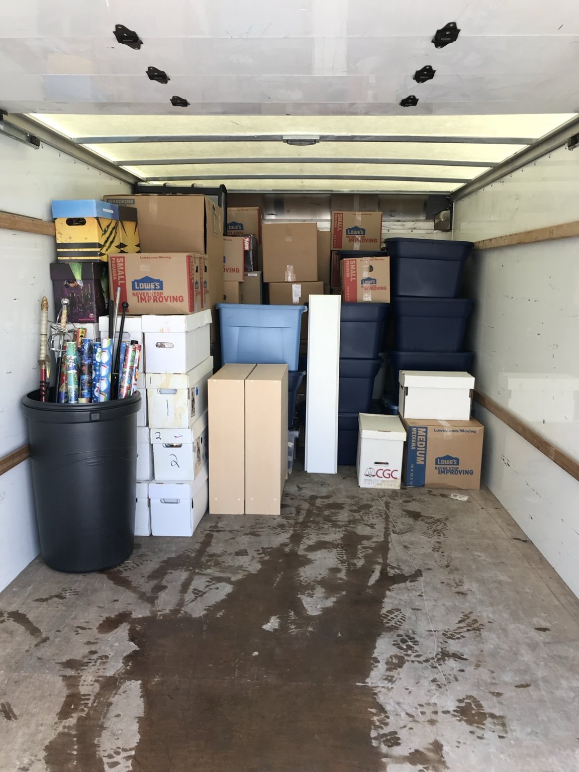 Moving truck loaded by Grade A Movers